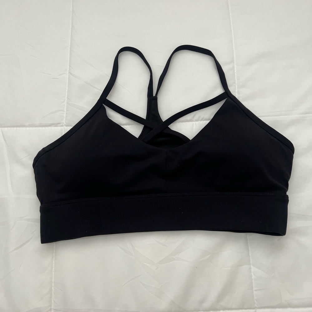 Black Strappy Sports Bra